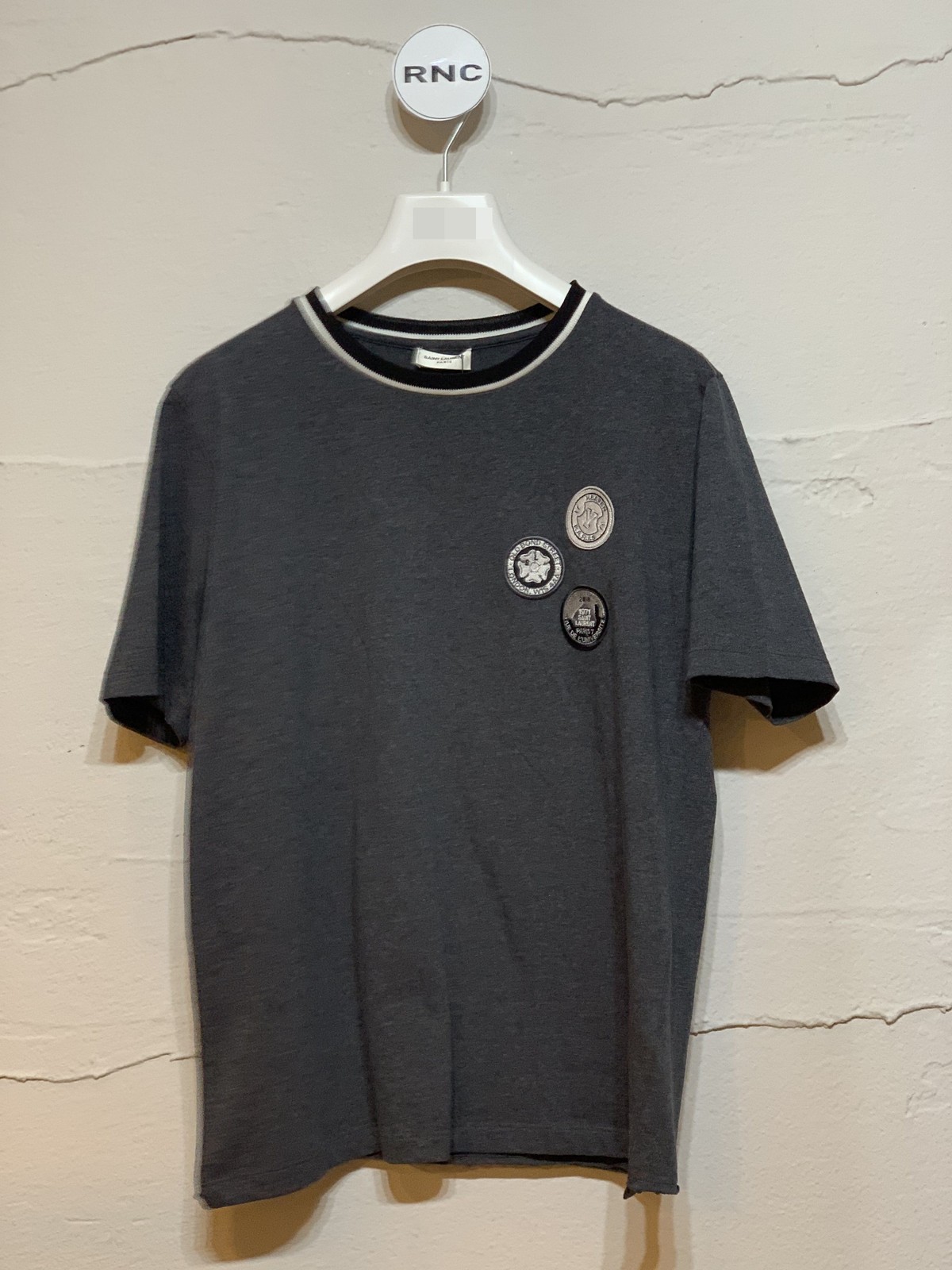 T shirt donna Saint Laurent patch colore scuro 18536294