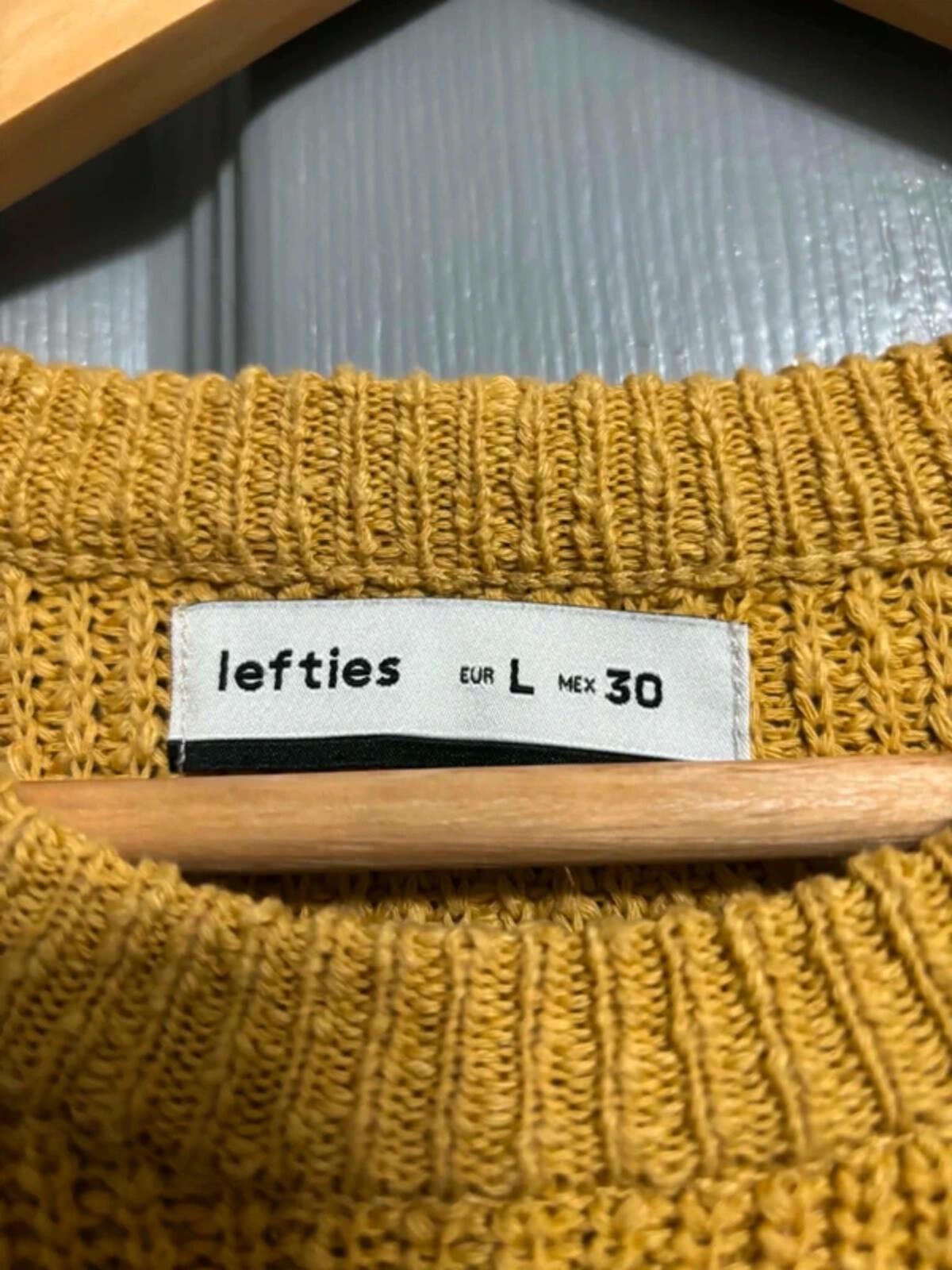 Lefties Mustard Yellow Knitted Vest Top Size L image 3