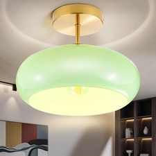 11 Inch Semi Flush Mount Ceiling Light Fixture, Mid Century Modern Lamp with ...