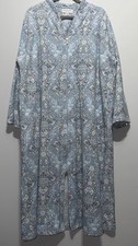 Miss Elaine XXL Zip Front Fleece Robe Paisley Damask Plush Housecoat EUC Cottage