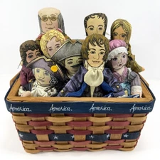 9 Hallmark American Spirit We the People Historical Cloth Doll State Quarters