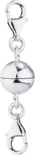 LUTER Magnetic Clasp Extender, 925 Sterling Silver Double Lobster Clasp... 