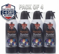 Dust-Off Compressed Air Duster 10 oz 4 Pack, Electronics Keyboard PC Cleaner