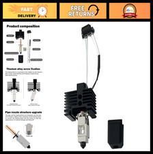 0.2MM Hotend Extruder Printhead Kit - Durable Steel Nozzle, Quick Swap, Heat Res