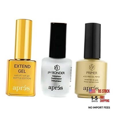 APRÉS Gel-X Professional Nail Kit - Gold Bottle pH Bonder, Acid-Free Primer,