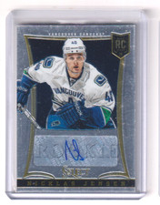 2013/14 PANINI SELECT NICKLAS JENSEN PRIZM AUTO ROOKIE #ed 267/399 card #268