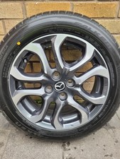 MAZDA 2 SPORT GREY DIAMOND CUT 16" ALLOY WHEEL RIM 5.5J OEM 9965405560& TYRE X1