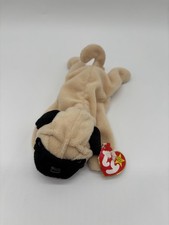 Ty Beanie Baby Pugsly Pug Dog Plush Stuffed Animal Toy with Tag