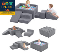 Foam Climbing Toys for Toddlers with Large Ball Pit, Foam Climbing Blocks, Soft