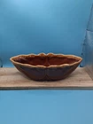 Vintage Hull Green Oval Pottery Planter F77 B4own Drip Bowl 10"X 5.5" USA