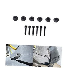 6 PCS Aluminum T27 Detachable Windshield Bushing Grommets Bolt Screws Kit Black
