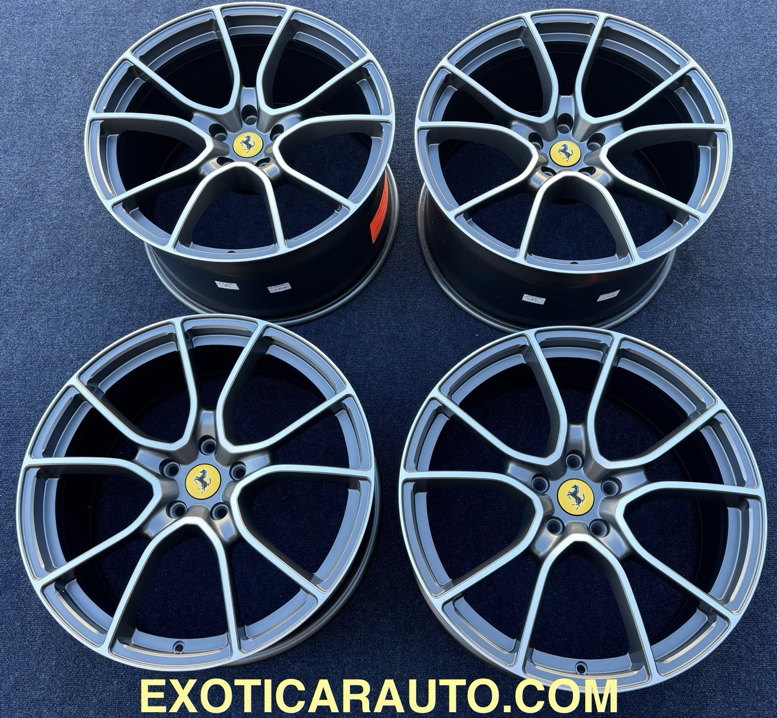 20" OEM FERRARI 488 GTB F8 FORGED WHEELS CALIFORNIA 458 488GTB PISTA RIMS CAPS