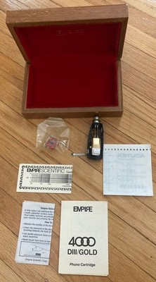 Empire 4000 D/III Gold Phono Cartridge & original Wood Box And Papers