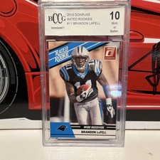 Donruss 2010 Rated Rookie Brandon LaFell #11 BCCG 10 Panthers Football Card. rookie card picture