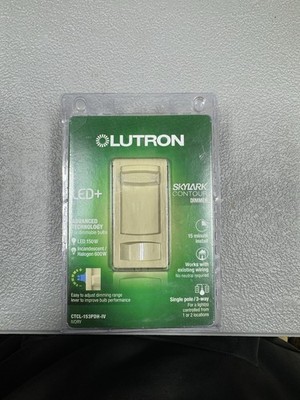 Lutron Skylark Contour Dimmer Switch CTCL-153PDH-IV for LED/CFL 150W, Ivory