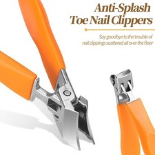 Curved Nail Clippers Anti-Splash Thick Wide Clipper Nail Big Opening Jaw Toenail