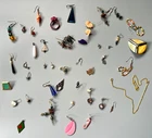 Vtg Modernist Beaded Cameo Shell Mixed Costume Jewelry Lot Scrap Craft Wearable