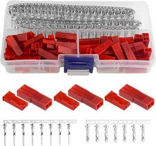 360Pcs 2 Pin Female Male Red Plug Housing Crimp Terminal Connector Kit JST SYP