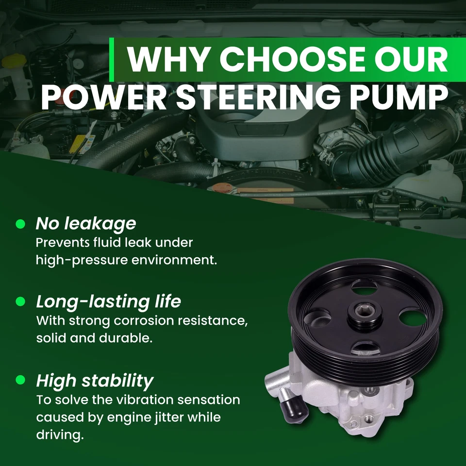 Power Steering Pump Fit Mercedes-Benz Freightliner Dodge Sprinter 2500 3500 3.0L - Image 4 of 4