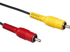 Video RCA Yellow Red Dual Cables to 2.5mm Aux Input Cord for Camcorder (/RT6-...