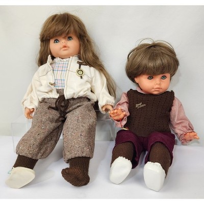 2 Colette Zapf Creation 19'' German Play Dolls Brunette Blue Sleeping Eyes