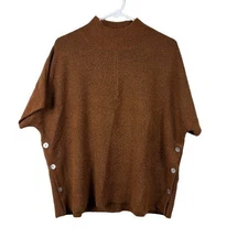 XCVI Novell Poncho Brown Size Small Cottagecore Boho