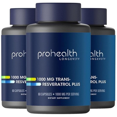 Trans Resveratrol Plus 1000mg -  Supplement for Optimal Absorption & Health