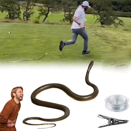 Fake Realistic Snake Lifelike Real Scary Rubber Toy Prank Party Joke For Garden
