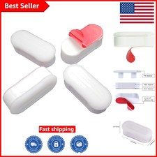 Durable White ABS Toilet Seat Bumper - Perfect Fit for Bidet Attachments, 4 Pack