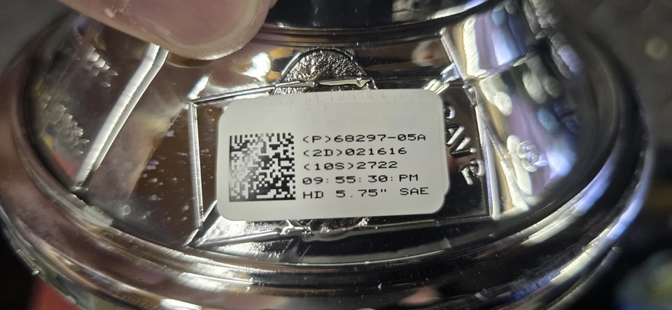 Harley Davidson Dyna Stock 2016 5 3/4 faros de vidrio lámpara y bombilla 68297-05A Foto 3 de 4