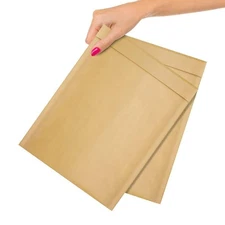 200 Kraft Padded Bubble Mailers 9.5 x 13 Natural Brown Kraft Bubble Envelopes