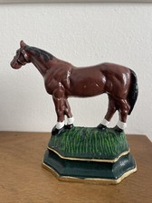 Vintage Cast Iron Horse Figurine Door Stop Paperweight