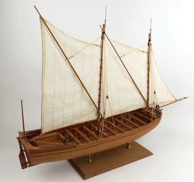 Scale 1/24 36ft Armed Longboat with Sail 590 Mm Wood Model Ship Kit