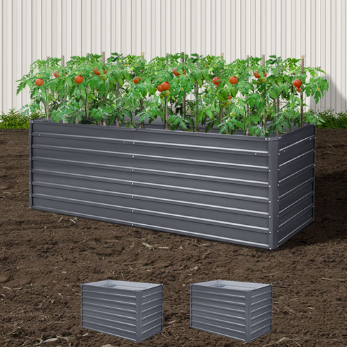 Greenfingers 240X80X77cm Garden Bed Galvanised Raised Steel Instant Planter NEW - Picture 8 of 9