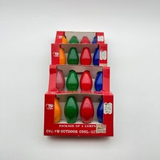 Vintage Christmas Cool-Lite Outdoor Bulbs - C9 1/4 - 4 Packs of 4