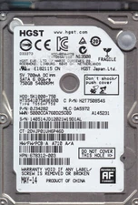 HGST HTS541075A9E680  p/n: 0J34282 mlc: DA5972 750GB SATA HDD  7709