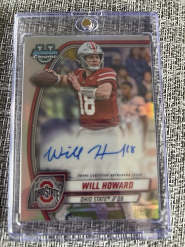 2024 Bowman Chrome U Will Howard Ohio State AUTO image variation Sp #22 ...