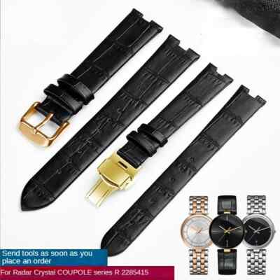 Leather Watchbands For Rado Crystal Coupole R2285415 14mm 18mm