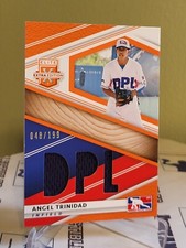 2020 Panini Elite Extra Edition MATERIAL ORANGE Angel Trinidad Prospect #DPM-AT