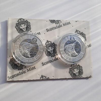 2x Marlin Speerfisch Silber Münze 1 oz Cayman Islands 2018 Barren Silbermünze 