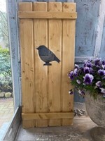 Landhaus Fensterladen Vogel In Eiche, Shabby Antique Chic Handgefertigt