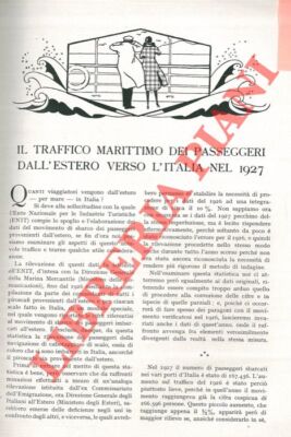 RAVA Luigi - Il traffico marittimo dei passeggeri dall'Estero verso l'Italia ne