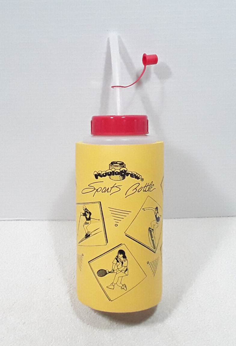 Vtg 80s 90s Koolo Brew Sports Water Bottle Straw Lid Foam