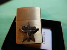ZIPPO MARLBORO LONGHORN BRASS LIGHTER 1995