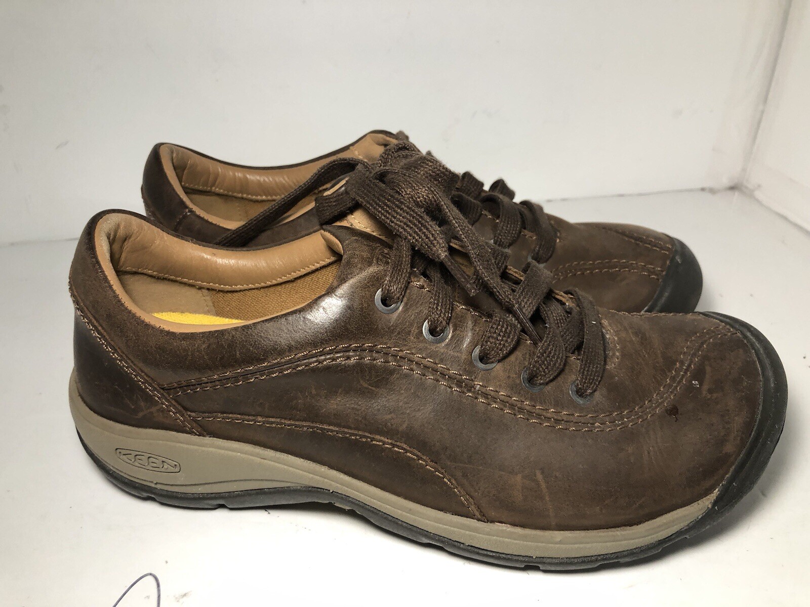 Scarpe KEEN Presidio II pelle marrone passeggio escursionismo terra scura donna taglia 7 5