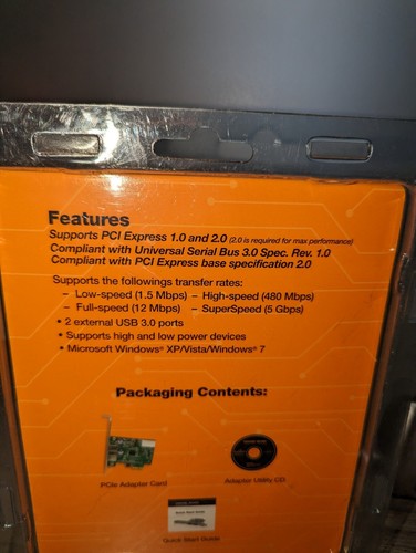DANE-ELEC So SuperSpeed USB 3.0 PCle Adapter Card SO-ADPCU3S-CD. - Picture 5 of 5