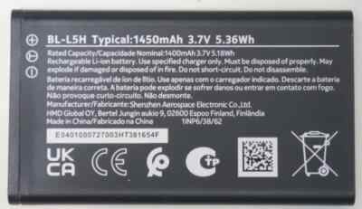 Brandneu Nokia BL-L5H Akku für Nokia 105 110 150 (2023) Version 1450MAH