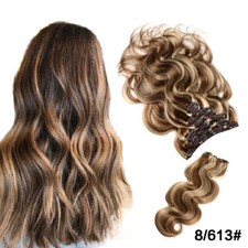 Clip In Extension Human Hair Brazilian 100g 120g 8pcs/set Natural Wavy for Women