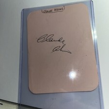Claude Akins Actor signed album page
