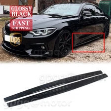 For BMW F32 F33 F36 4 Series M Sport 2014-2020 Glossy Black Side Skirt Extension